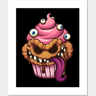 Cupcake halloween monster Posters and Art